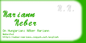 mariann neber business card